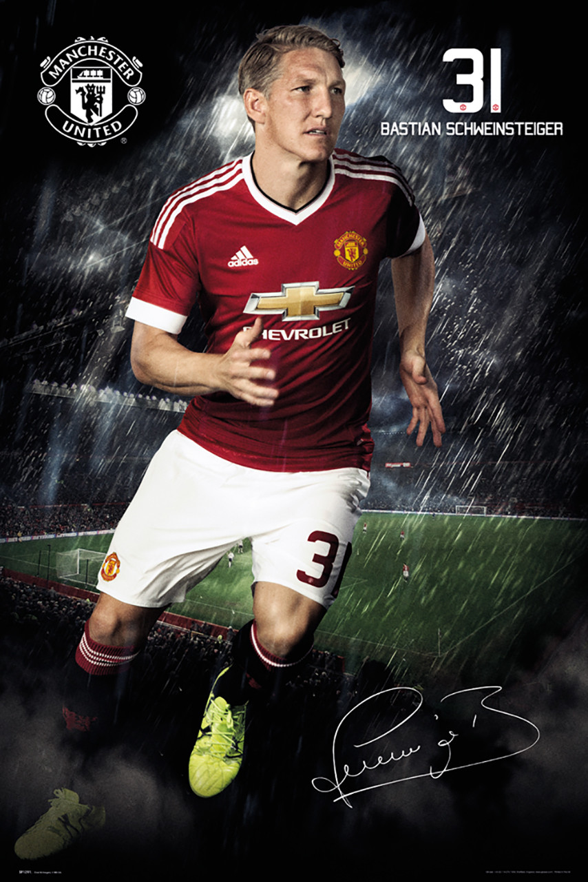 Manchester United Schweinsteiger Official Soccer Player Poster 2015/16 -  Buy Online SoccerMadUSA.com