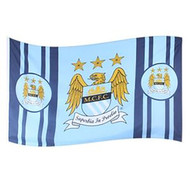 MANCHESTER CITY FC STRIPE Style Licensed Flag 5' x 3'