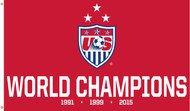 US WNT SOCCER Team Champions Flag  5' x 3'