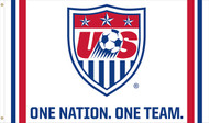 US NATIONAL SOCCER  One Nation / One Team Flag 5' x 3'