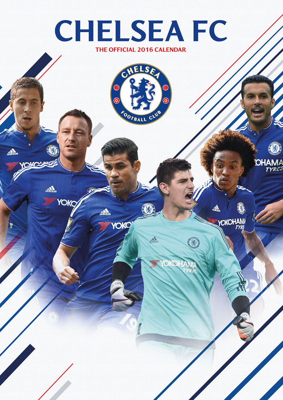 Chelsea FC Official Team Calendar 2016 - Buy Online SoccerMadUSA.com