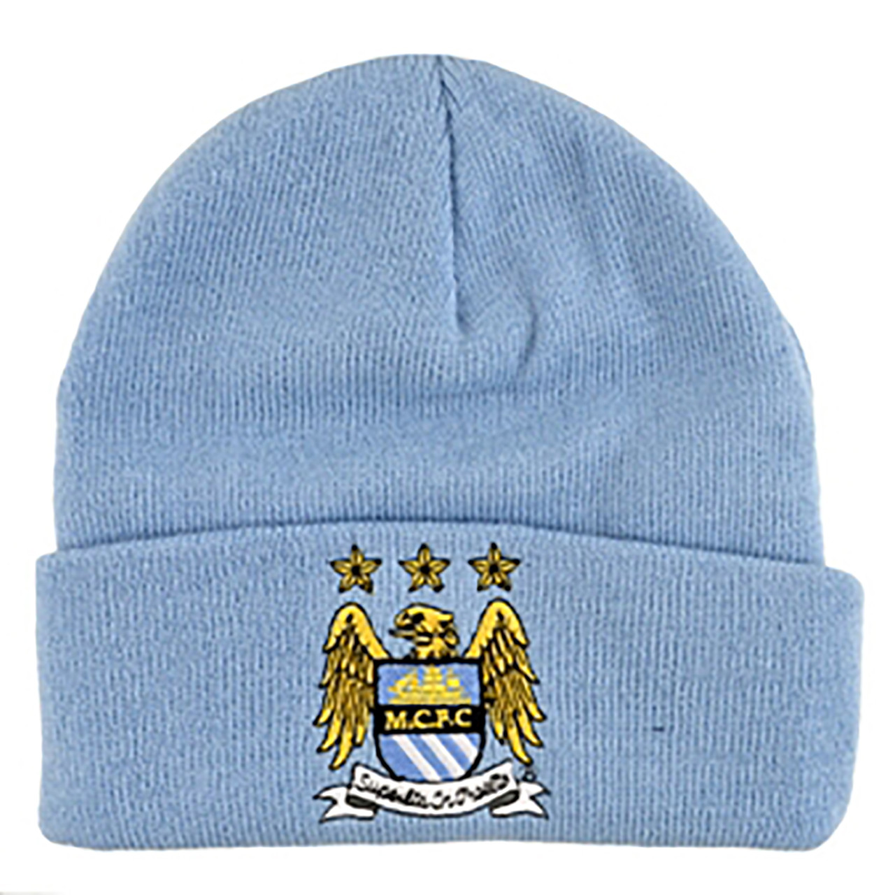 Manchester City Fc Lite Blue With Cuff Beanie Hat