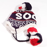 ROBIN RUTH Soccer Blue/Red/ White Adult Winter Hat