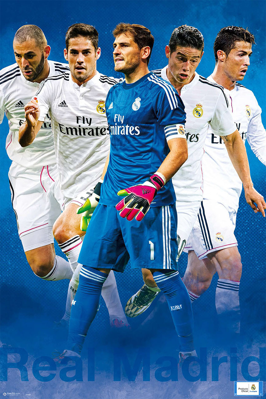 Real Madrid FC Players Montage Poster 14/15 - Buy Online