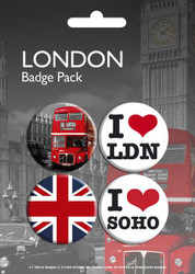LONDON Badge 4 Pack