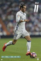 REAL MADRID, Bale Action Soccer Player Poster 2016/17-#75