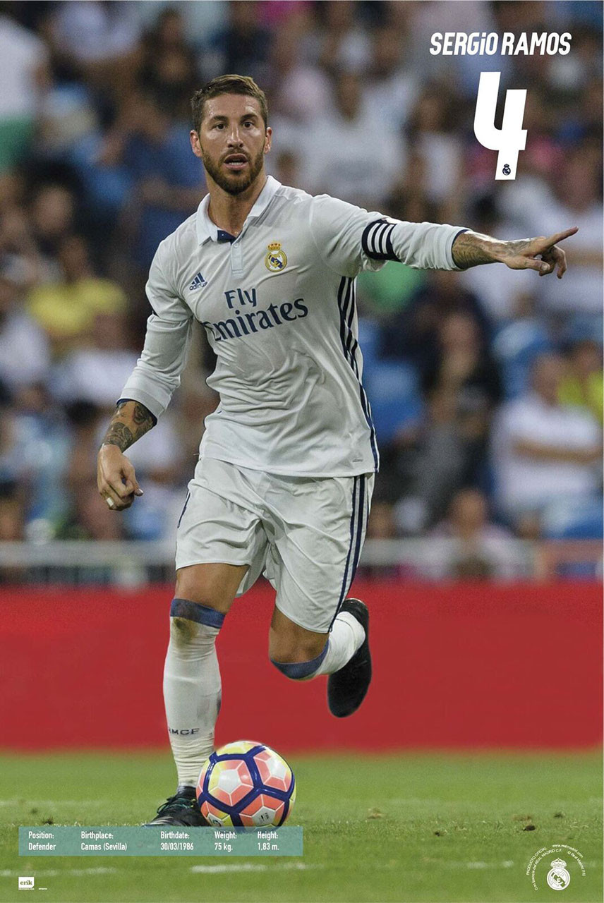 Real Madrid Madrid Soccer Player Poster 2016/17 - Buy Online