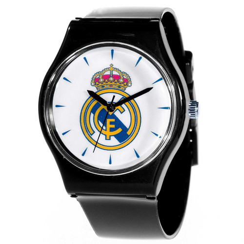 38mm Real Madrid FC Black Licensed Team Watch with Official Real Madrid Crest - Buy Online SoccerMadUSA.com