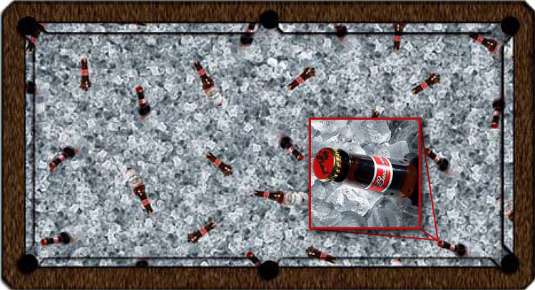 Budweiser ArtScape Custom Pool Table Felt