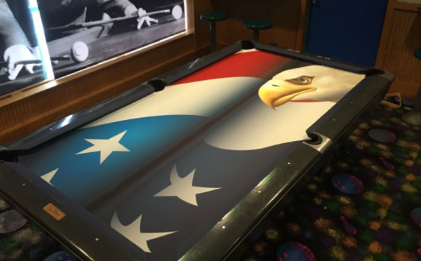 Patriotic Eagle Custom VIVID Pool Table Felt