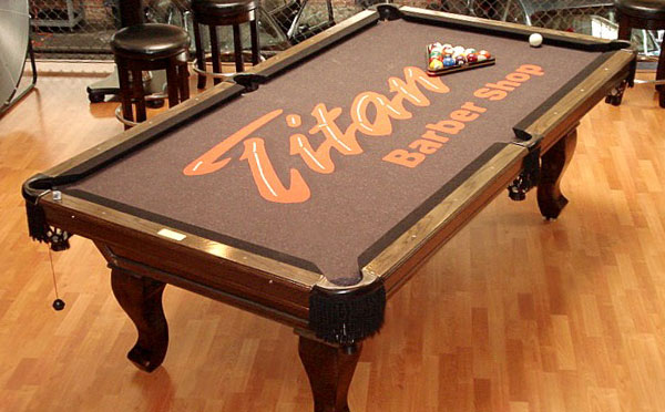 Titan Barber Shop Custom ArtScape Pool Table Felt