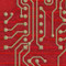 ArtScape Red Circuit Board Pool Table Cloth