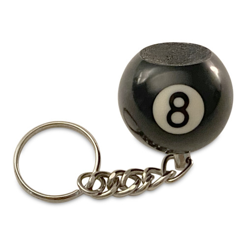 Pool Ball Key Chain and Scuffer, 8-Ball