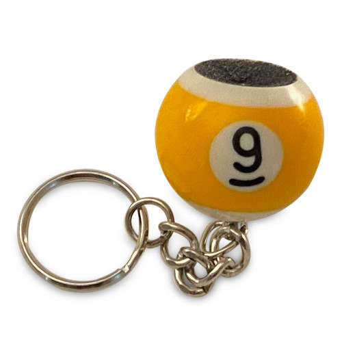 Pool Ball Key Chain and Scuffer, 9-Ball