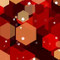 ArtScape Red Hexagons Pool Table Cloth