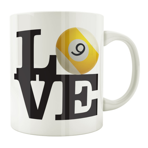Love 9-Ball 11oz. Coffee Mug