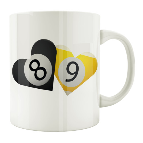 8 & 9-Ball Hearts 11oz. Coffee Mug