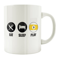 Eat Sleep Play 9-Ball 11oz. Coffee Mug