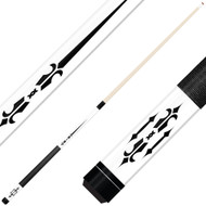 Forged Etched Series ET04 Custom Engraved White Pool Cue – Black