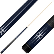 Forged Etched Series ET06 Custom Engraved Navy Pool Cue – White