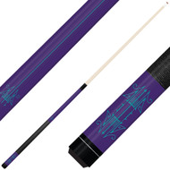 Forged Etched Series ET09 Custom Engraved Purple Pool Cue – Tiffany Blue