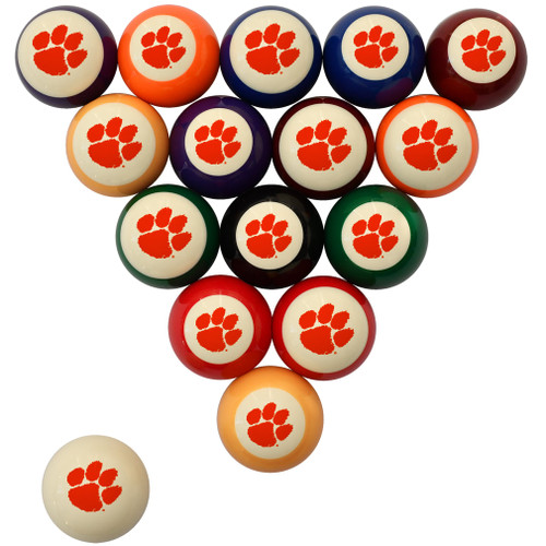 Clemson Tigers Billiard Ball Set - Standard Colors