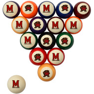 Maryland Terrapins Billiard Ball Set - Standard Colors