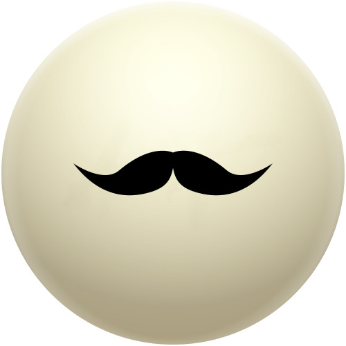 Moustache Cue Ball