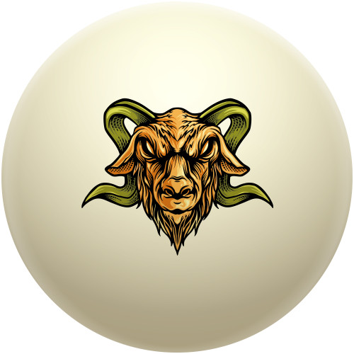 Green Horn Ram Cue Ball