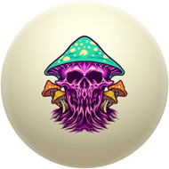 Mushroom Purple Skull Cue Ball