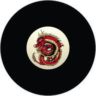 Coiled Red Dragon 8 Ball