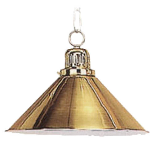 Sterling Solid Brass Pool Table Light, Single Shade