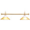 Sterling Deluxe Solid Brass Table Light, 44, 2 Brass/Glass Shades