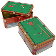 Decorative Chalk Tin, Snooker Table Design