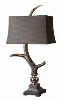 Stag Horn Dark Shade Table Lamp