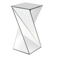 Twisted Mirrored End Table