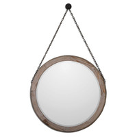 Loughlin Round Wood Mirror