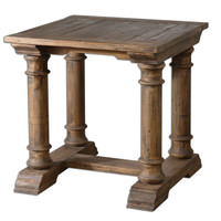 Saturia Wooden End Table