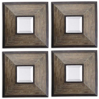 Fendrel Squares Wood Mirror Set/4