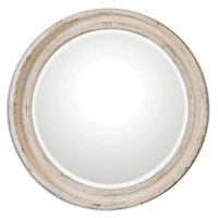 Busalla Ivory Round Mirror
