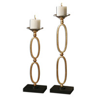 Lauria Chain Link Candleholders S/2