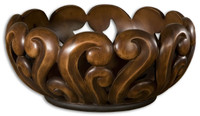 Merida Wood Tone Decorative Bowl