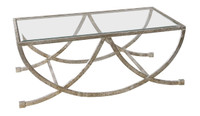 Marta Antiqued Silver Coffee Table