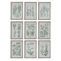 Herb Garden Prints, S/9