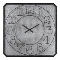 Dominic Galvanized Metal Wall Clock
