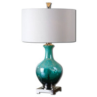 Yvonne Green Blue Glass Table Lamp