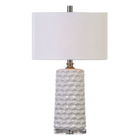 Sesia White Honeycomb Table Lamp