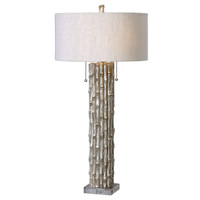 Silver Bamboo Table Lamp
