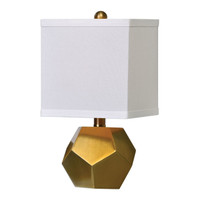 Pentagon Cubes Brushed Brass Lamps S/2