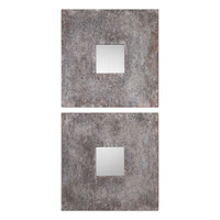 Altha Burnished Square Mirrors S/2